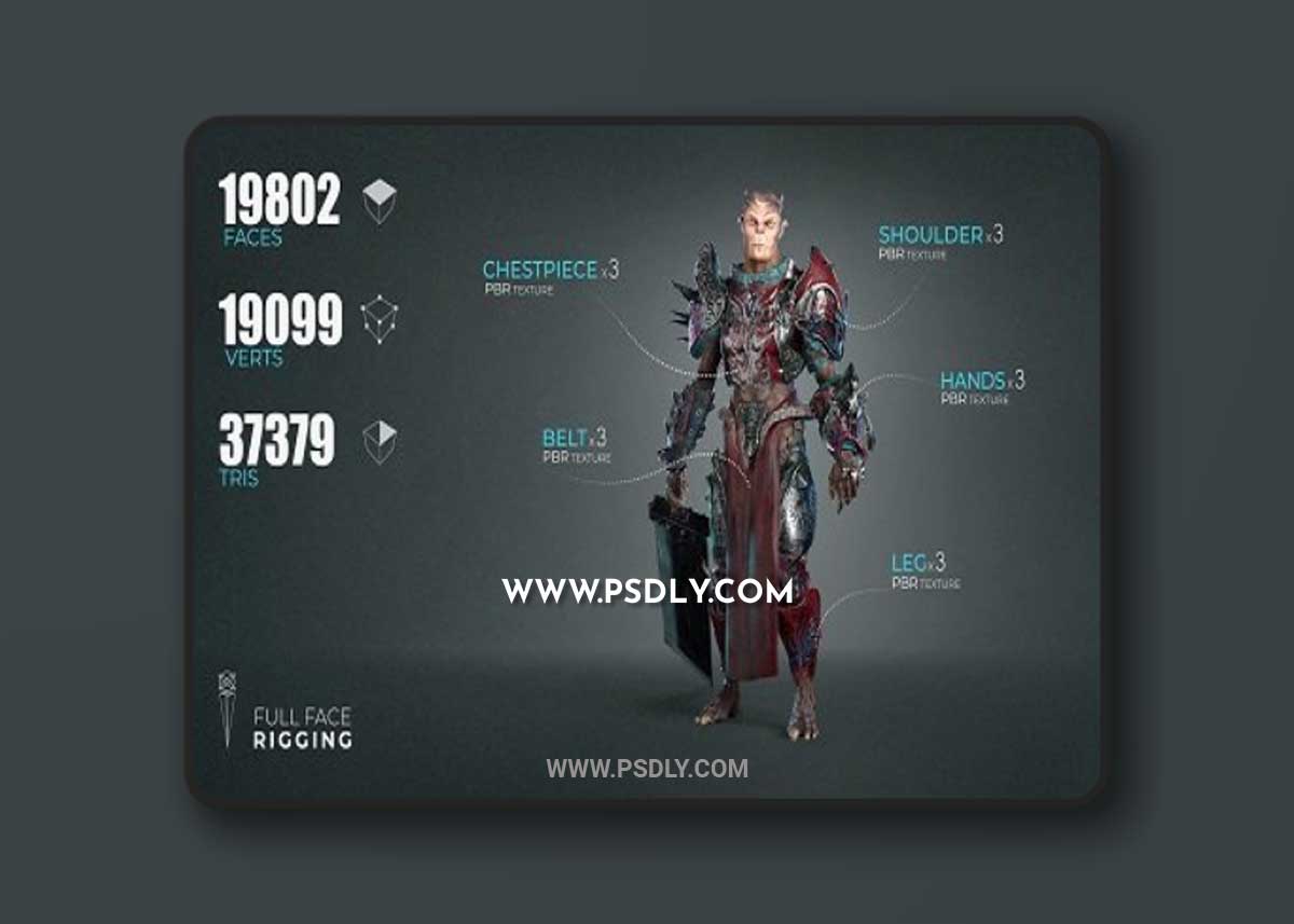 Unreal Engine - Fantasy Creature Warrior 3D Model