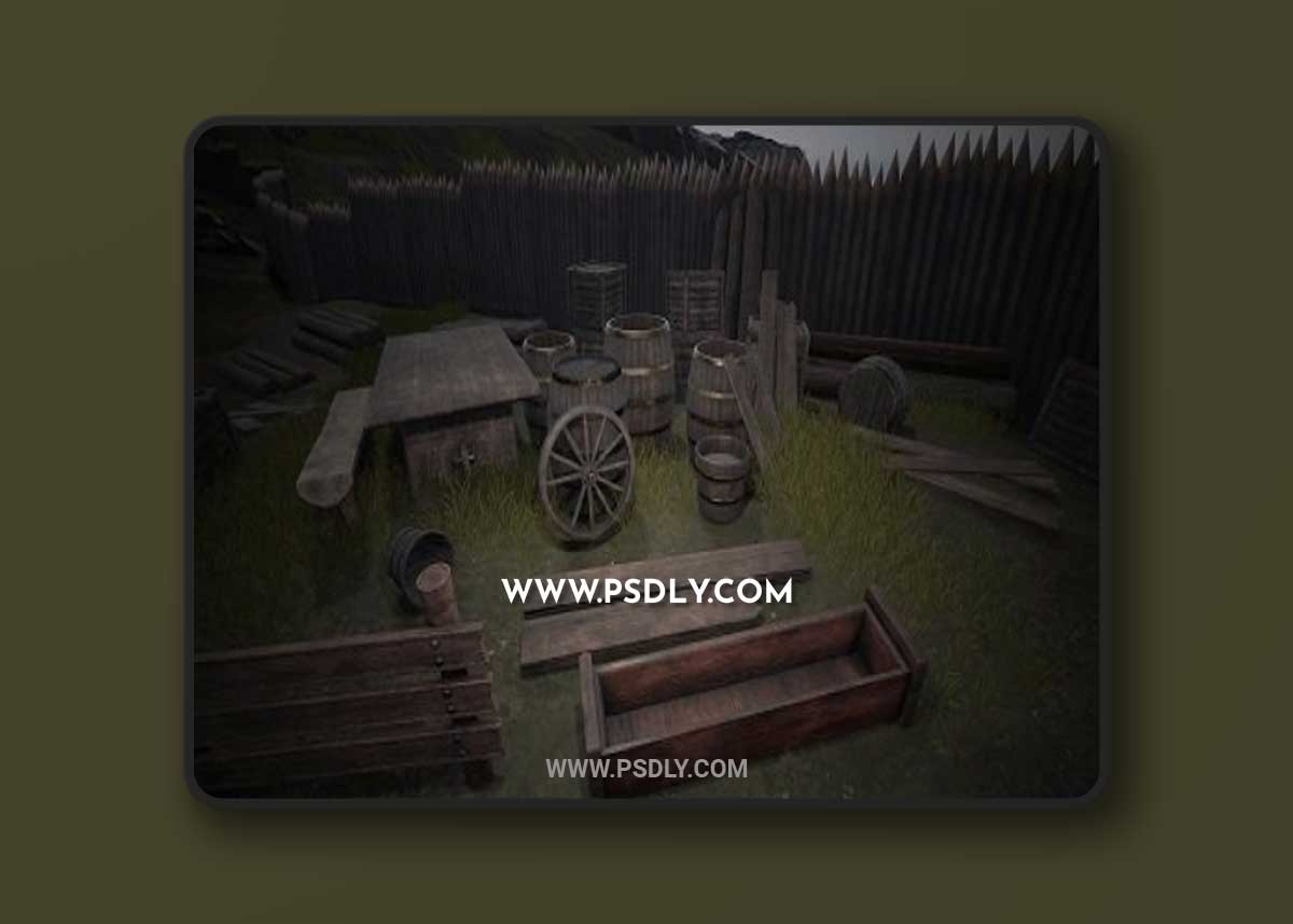 Unreal Engine Marketplace - Medieval Series: Village Wooden Props (4.2x)