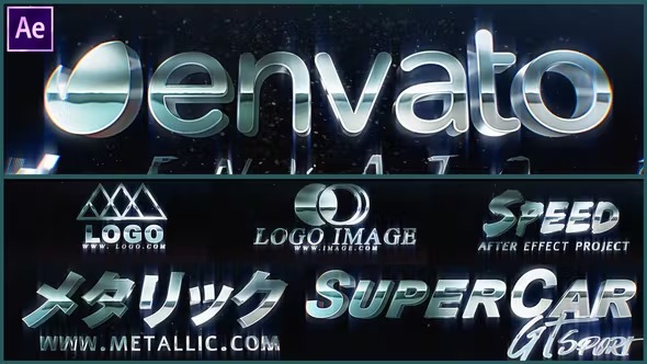 Videohive Metallic Chrome Logo Intro 39191336
