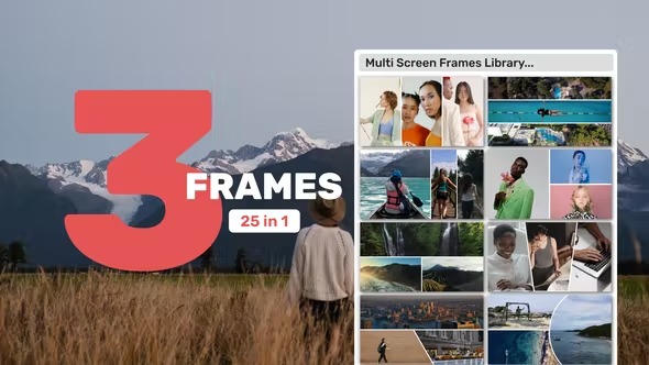 Videohive Multi Screen Frames Library - 3 Frames 39285669