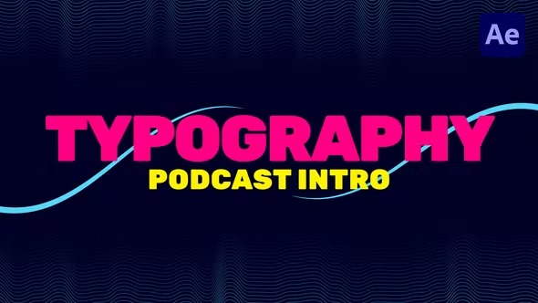 Videohive Podcast Typography Intro 39251002
