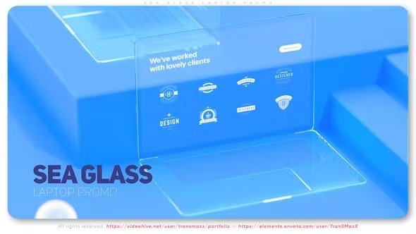 Videohive Sea Glass Laptop Promo 38956172