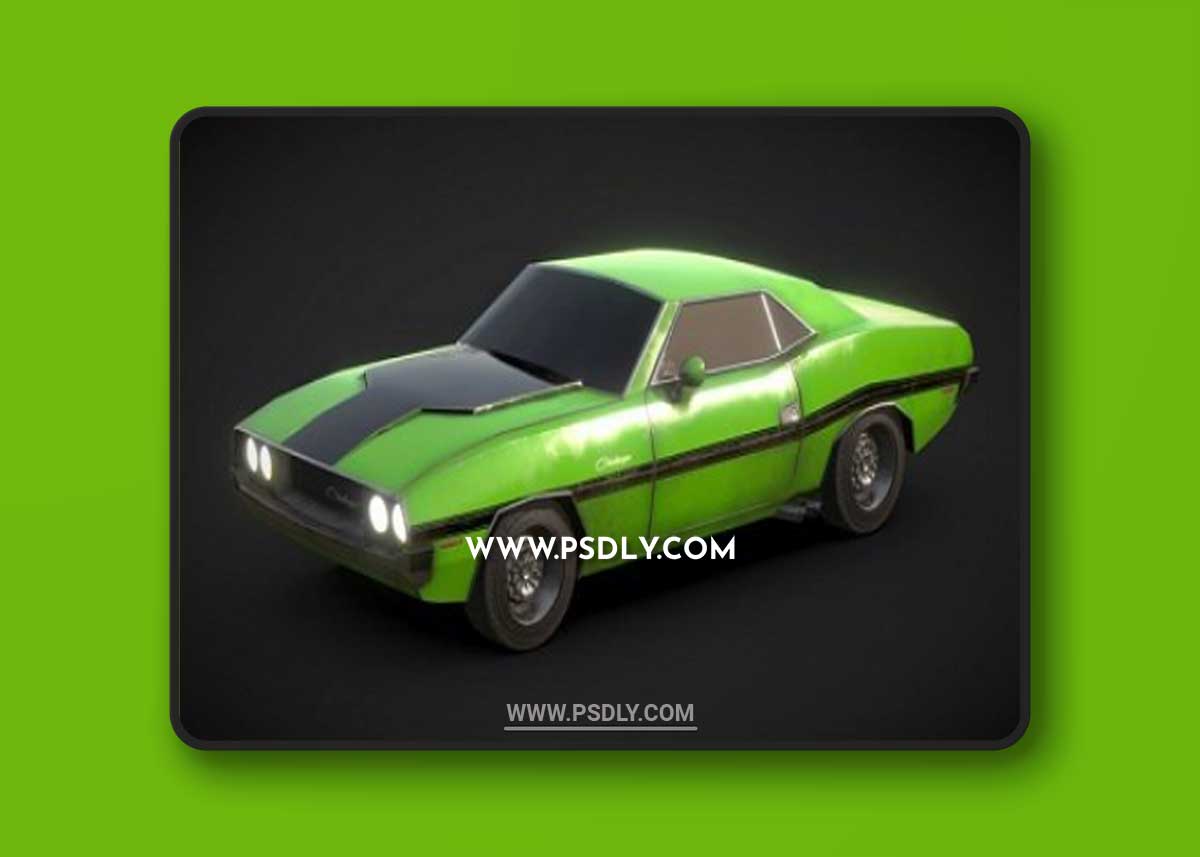 Vintage Dodge Challenger 3D Model