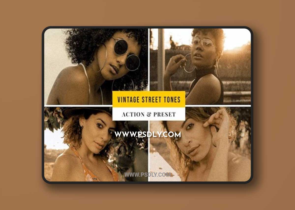 Vintage Street Tones Action & Lightroom Preset