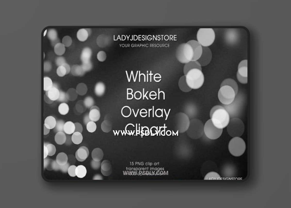 White Bokeh Overlays, Glowing Night Light