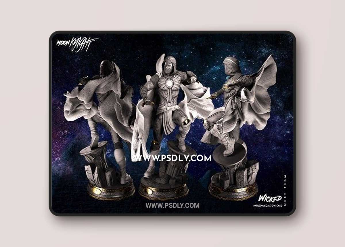 Wicked - Moon Knight Statue - 3D Print Model