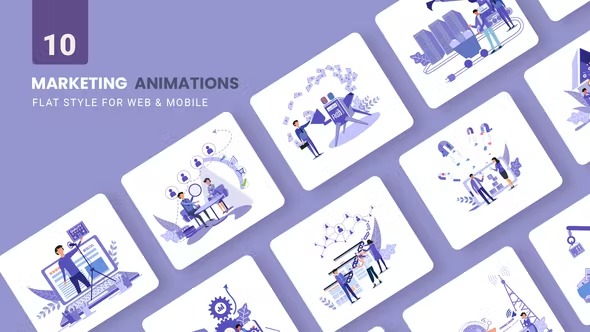 Videohive Digital Marketing Animations - Flat Concept 39242084