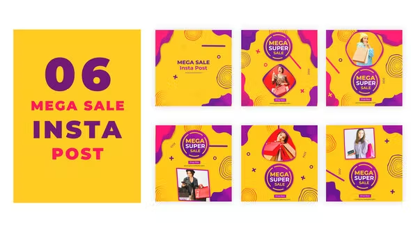 Videohive Mega Super Sale Instagram Social Media Post 39216454