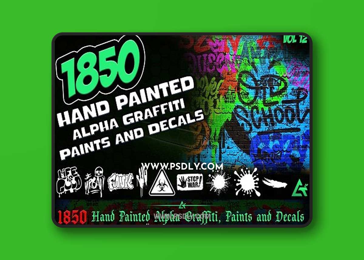 1850 Hand Painted Alpha Graffiti, Paints & Decals (MEGA Pack) - Vol 12