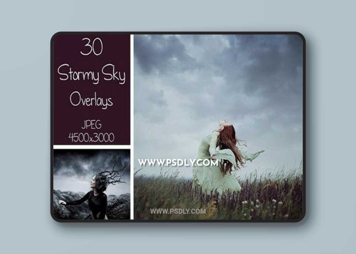 20 Stormy Sky Overlay