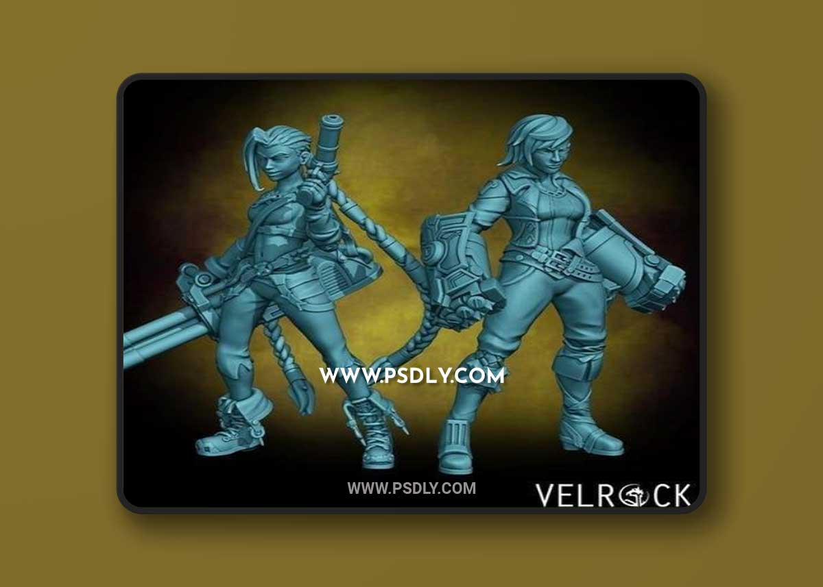 Arcane Jinx and Vi from League of Legends 3D Print