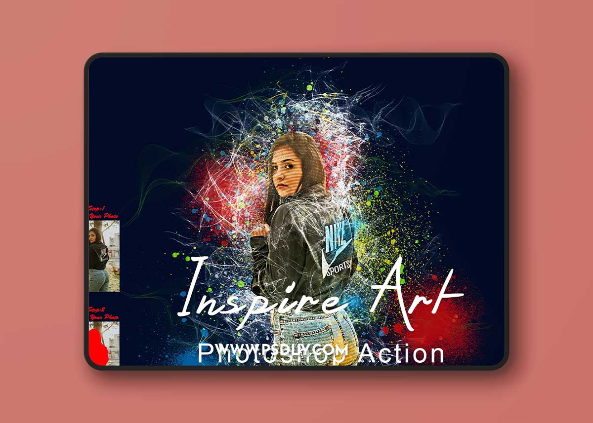 CreativeMarket - Inspire Art Photoshop Action 7798100