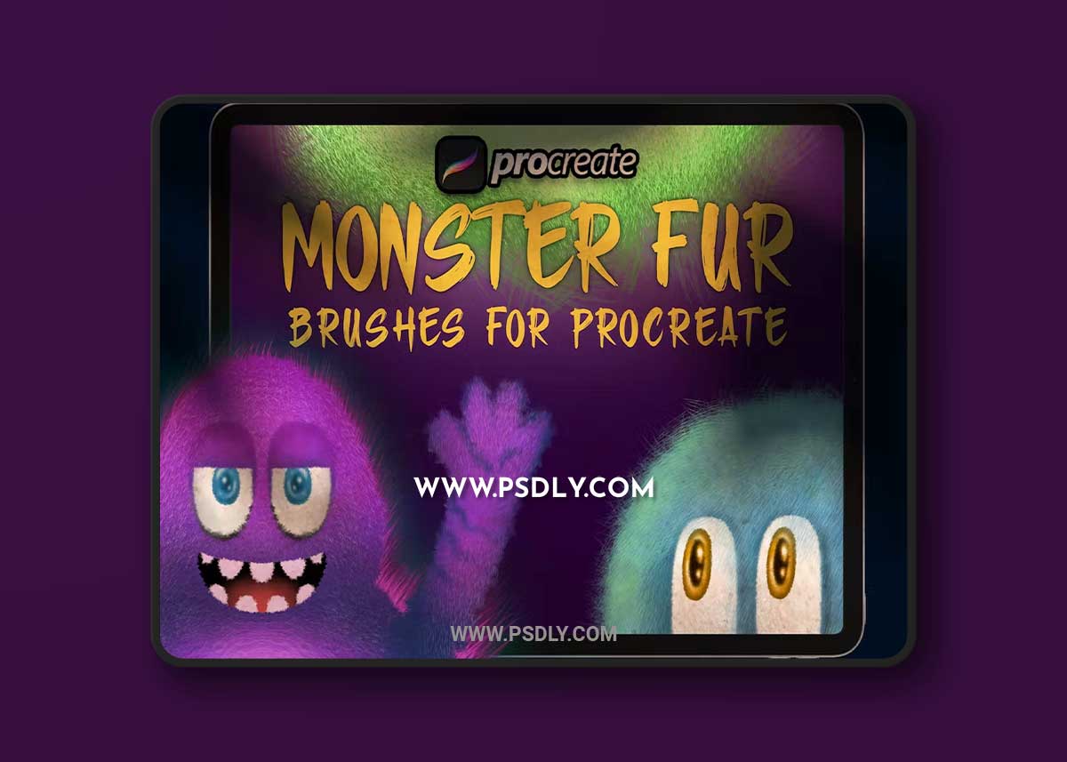 Dans Monster furry Brush Procreate M5VJTVT
