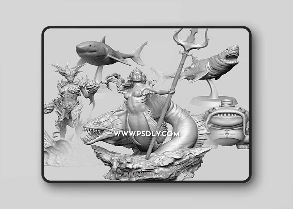 Deep Waters 3D Print 3D Model