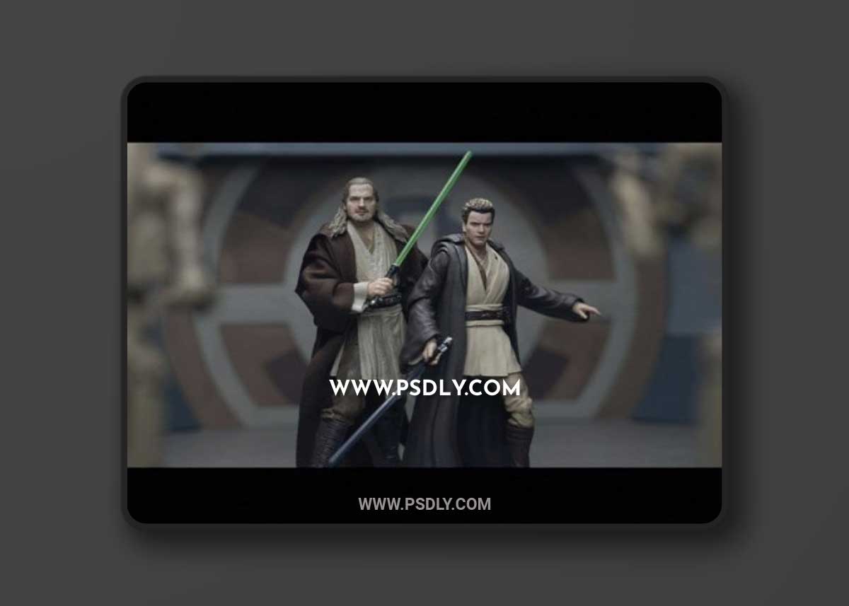Qui-Gon Jinn and Obi-Wan Kenobi 3D Model