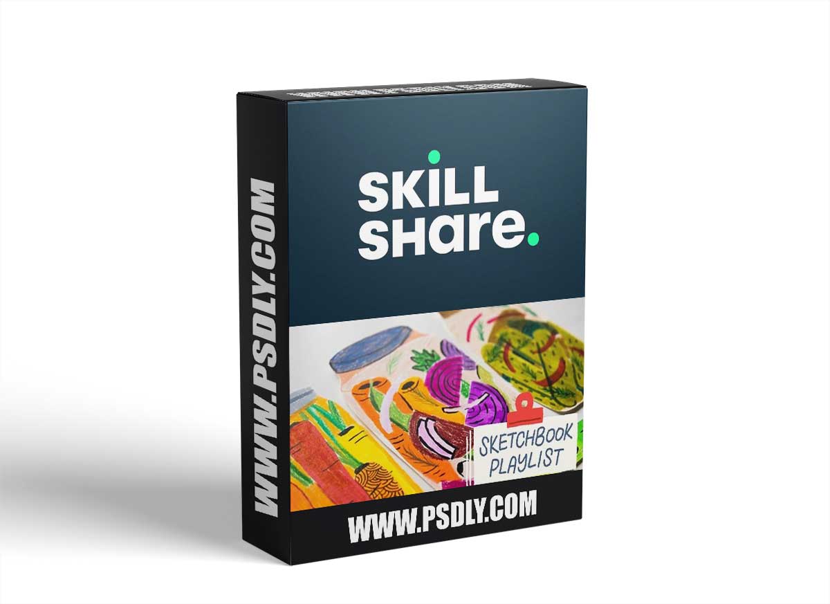 Sketchbook Playlist: Draw A Jar of Pickles in Mixed Media