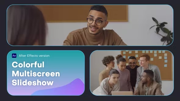 Videohive Colorful Multiscreen Slideshow 39765945