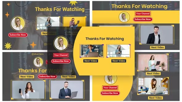 Videohive Digital Marketing Youtube After Effects End Screen 39717485