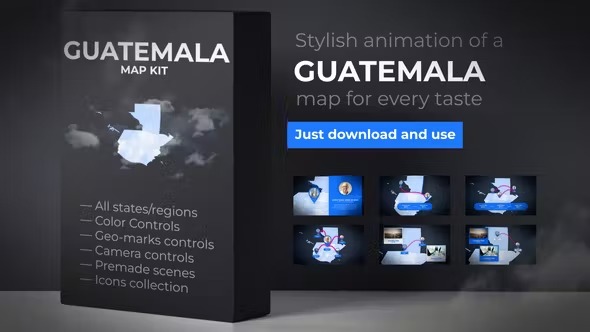 Videohive Guatemala Map - Republic of Guatemala Map Kit 39340776