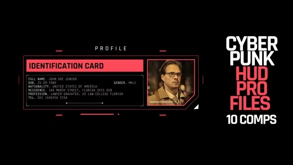 Videohive HUD Cyberpunk Profiles 39878493