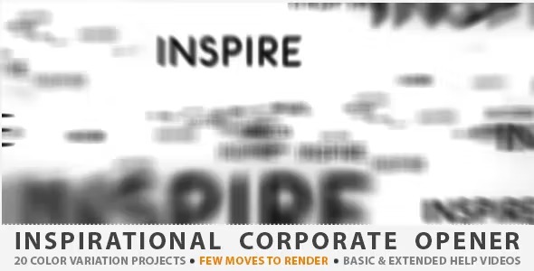 Videohive Inspirational Corporate Opener 1843584