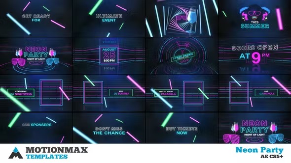 Videohive Neon Party - Summer Party 06 22450820