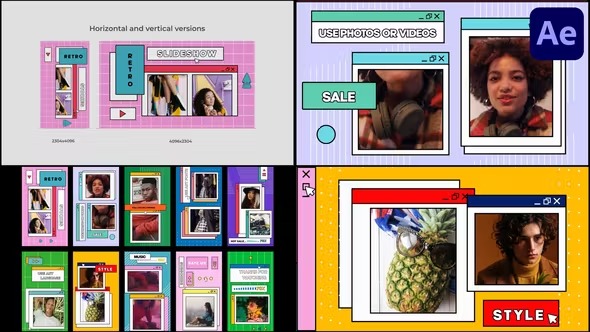 Videohive Retro Pop Ups Slideshow for After Effects 39473485