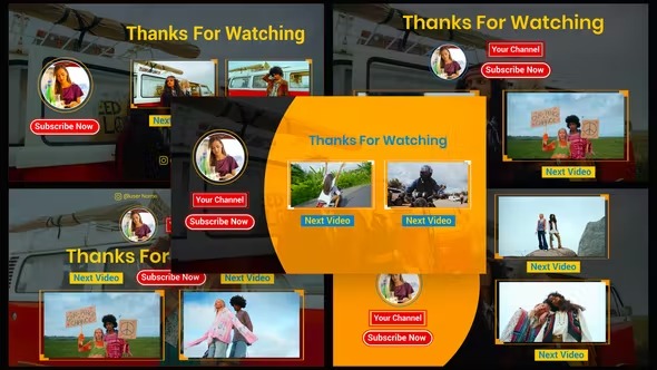 Videohive Sky Cloud Nature Agite YouTube End Screen 39717224