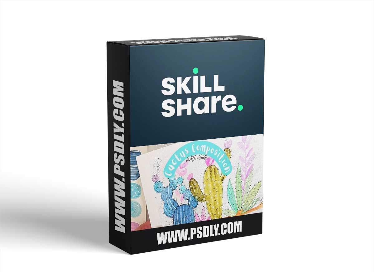 Watercolor Botanical Illustrations: Boho Cactus Composition