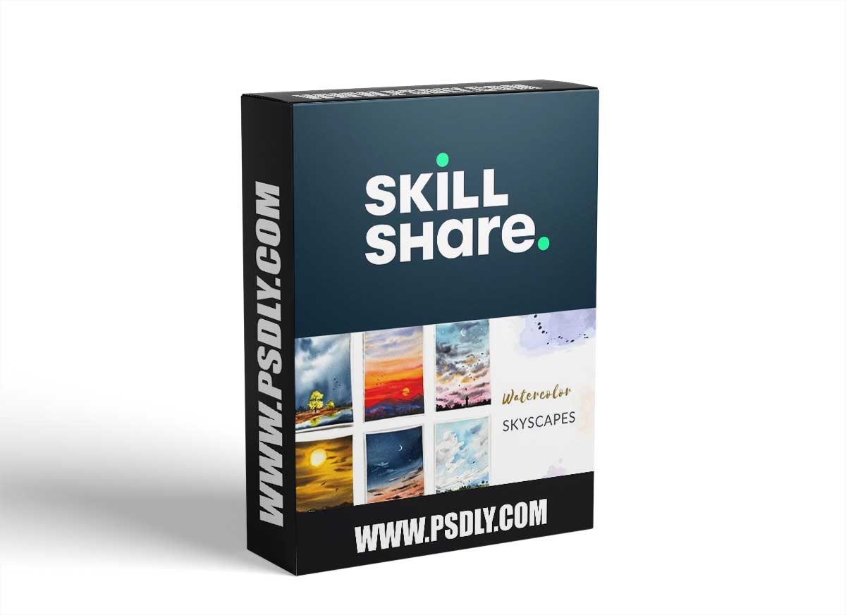 Watercolor Skyscapes - 6 Sky paintings