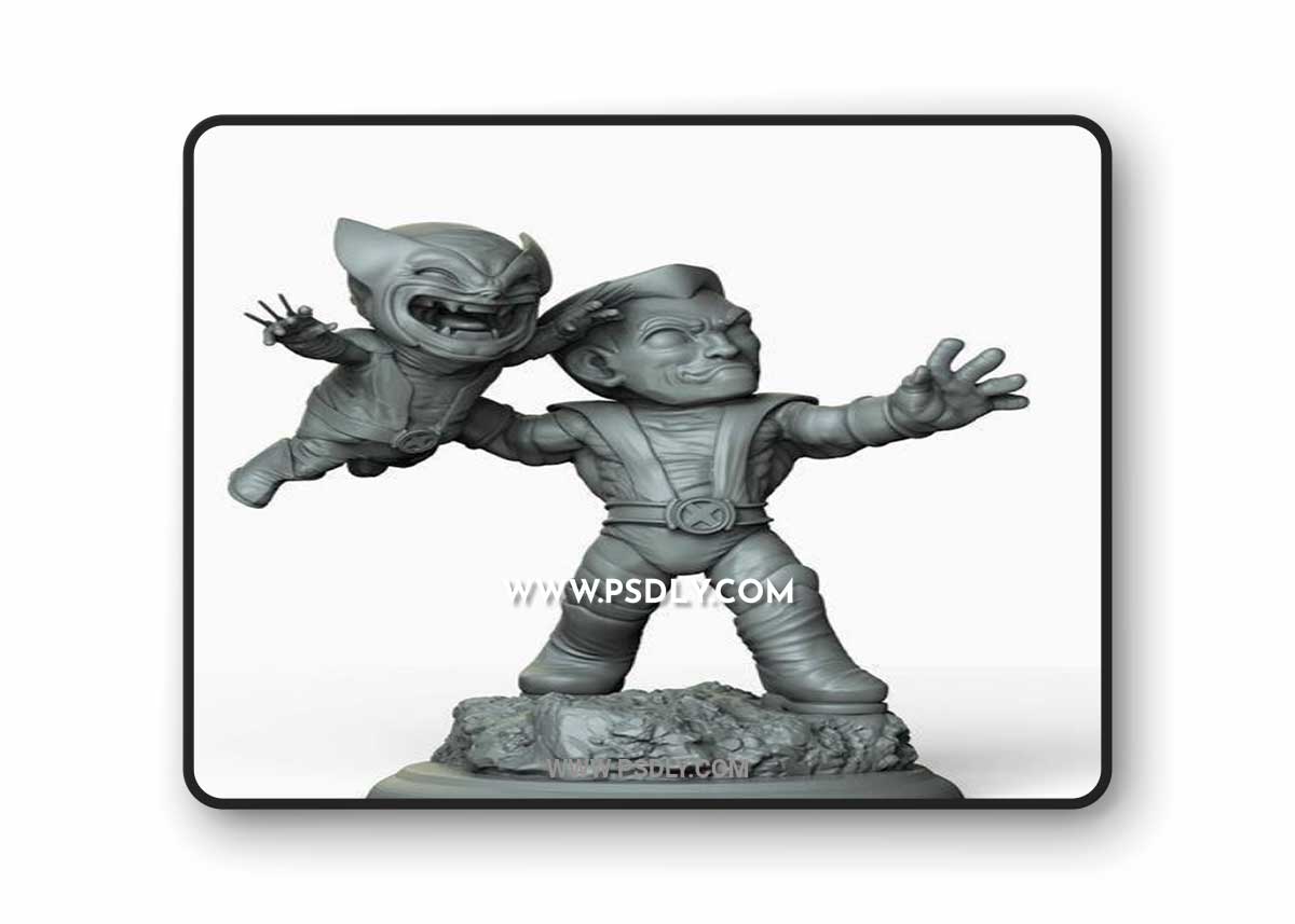 Wolverine and Colossus 3D Print