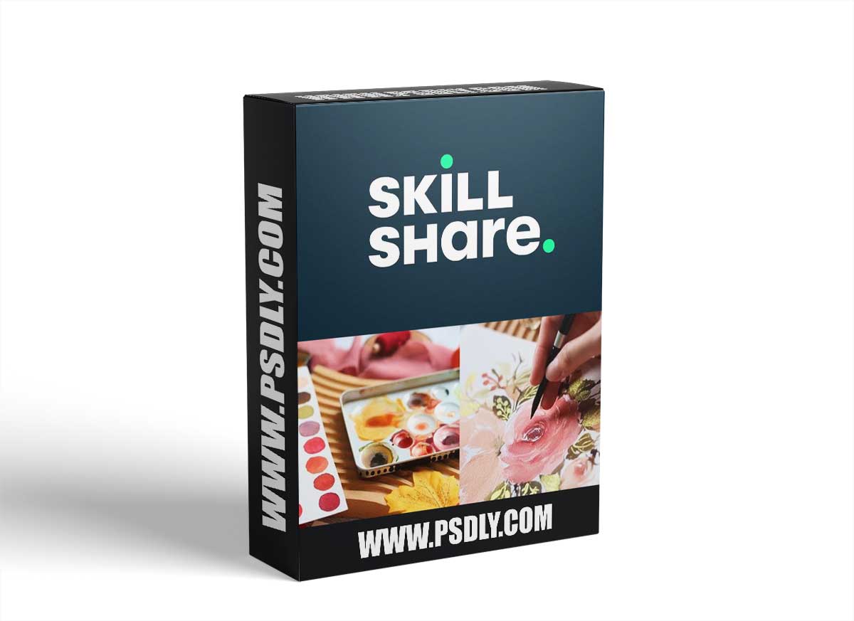 Autumn Watercolor: Paint Fall Florals and Foliage with Gold Accents