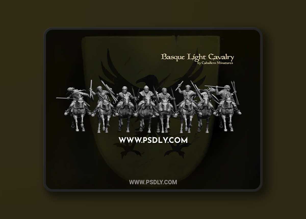 Caballero Miniatures (Reconquer) - Basque Light Cavalry 3D Print