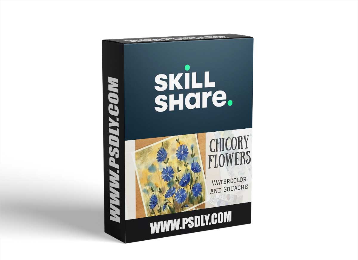 Chicory Flowers: Learn to Combine Watercolor and Gouache!