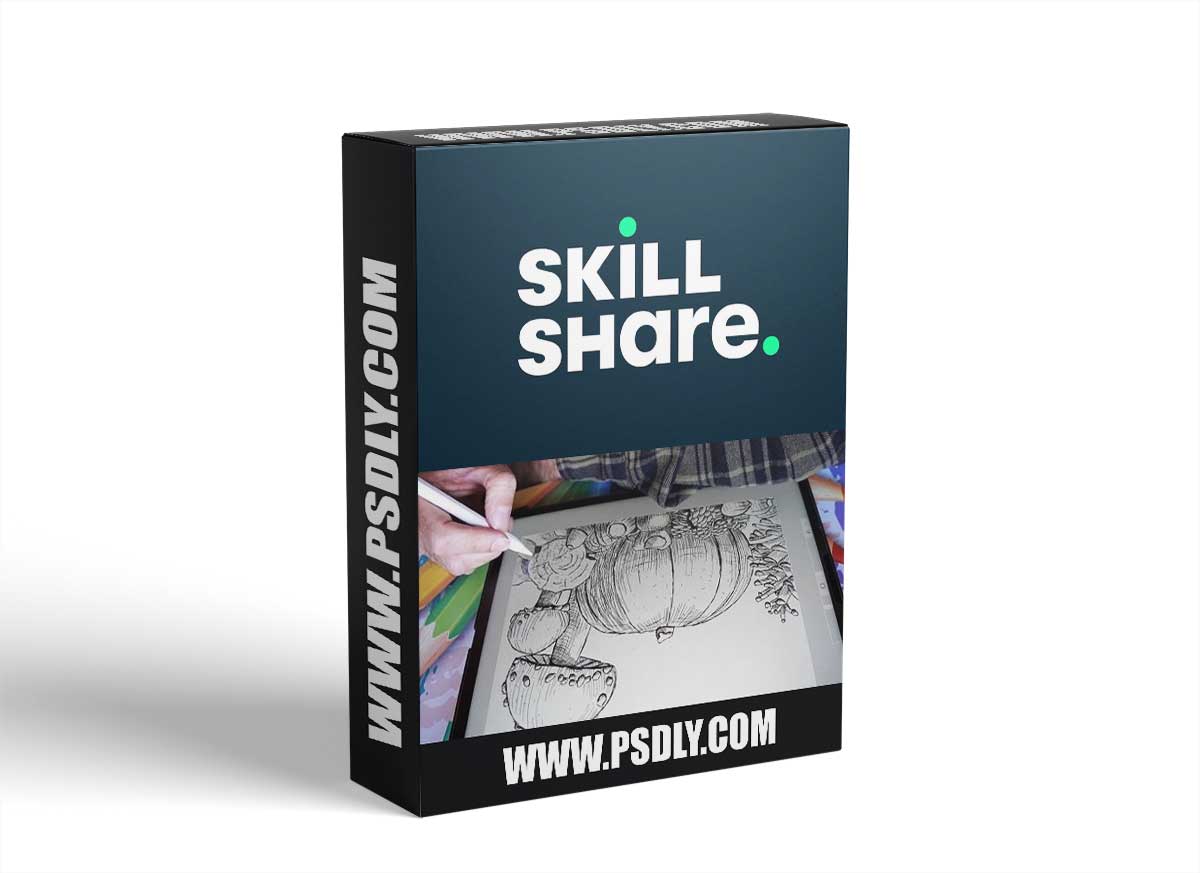 Continuing with Pen Drawings in Procreate in 2 steps while creating an Autumn Drawing with Brush Set