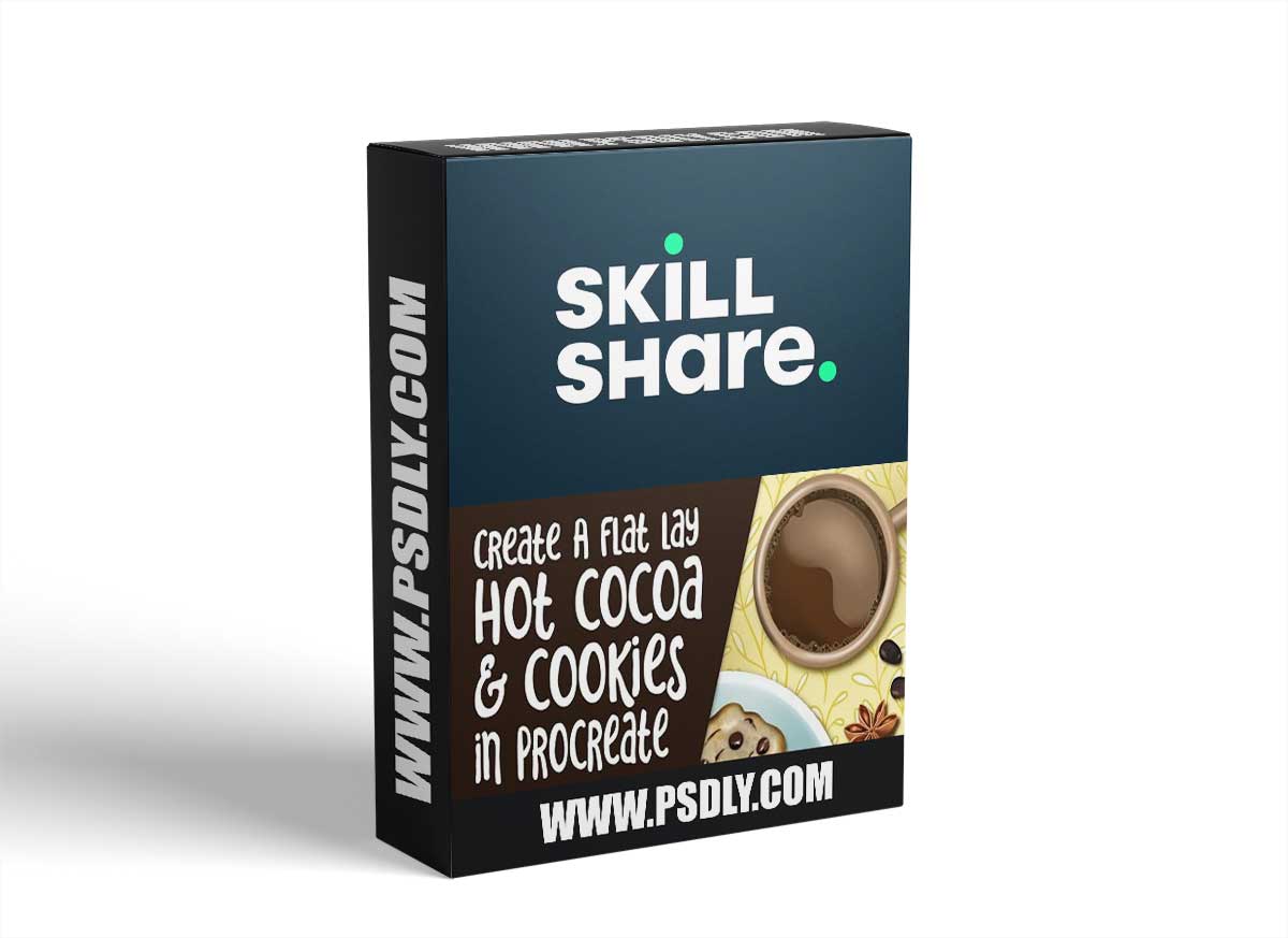 Create a Flat Lay Hot Cocoa & Cookies in Procreate 20 Brushes Included and Other Assets