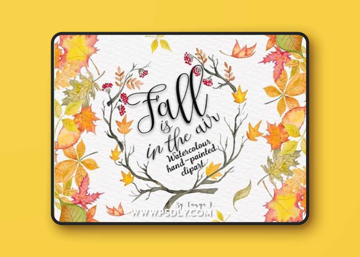 Fall is in the air Autumn Watercolor