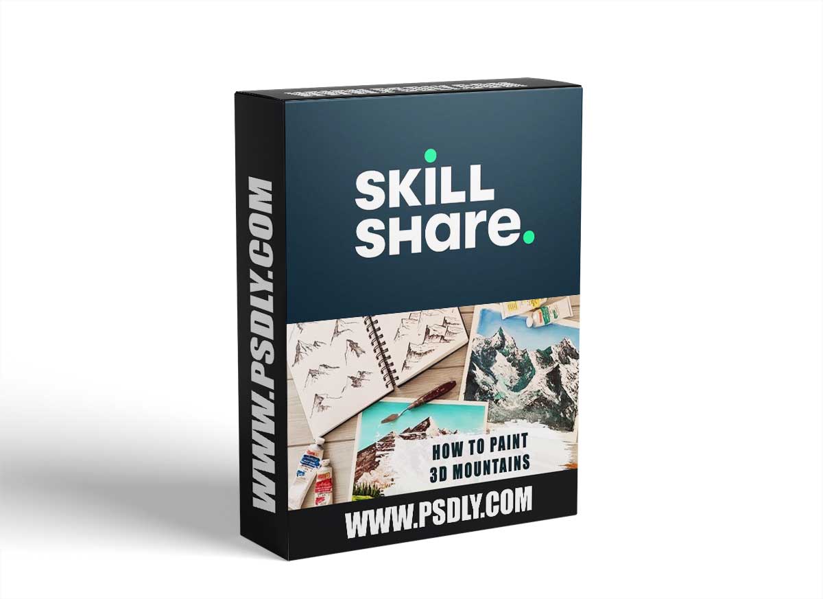 Learn To Paint 3D Mountains in Acrylics - Step By Step For Beginners