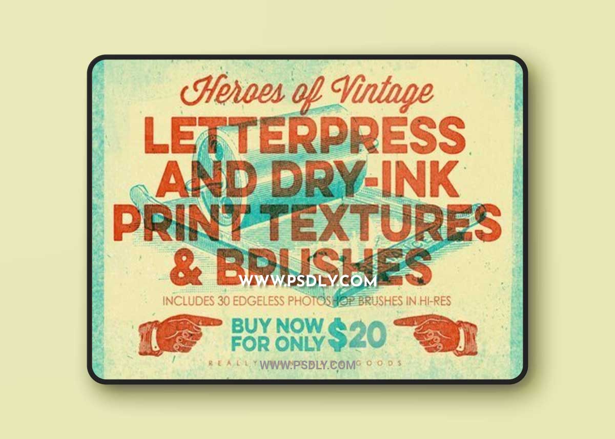 Letterpress & Dry-Ink Print Textures