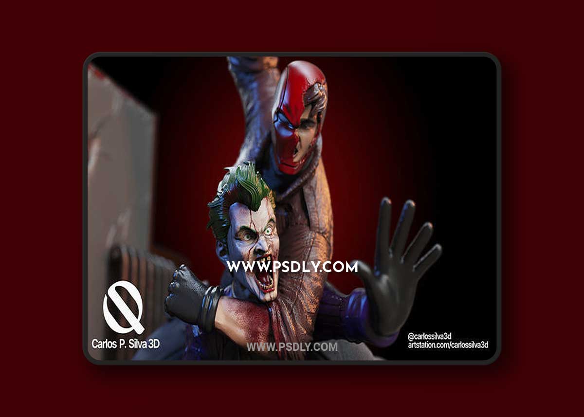 Red Hood vs Joker 3D Print