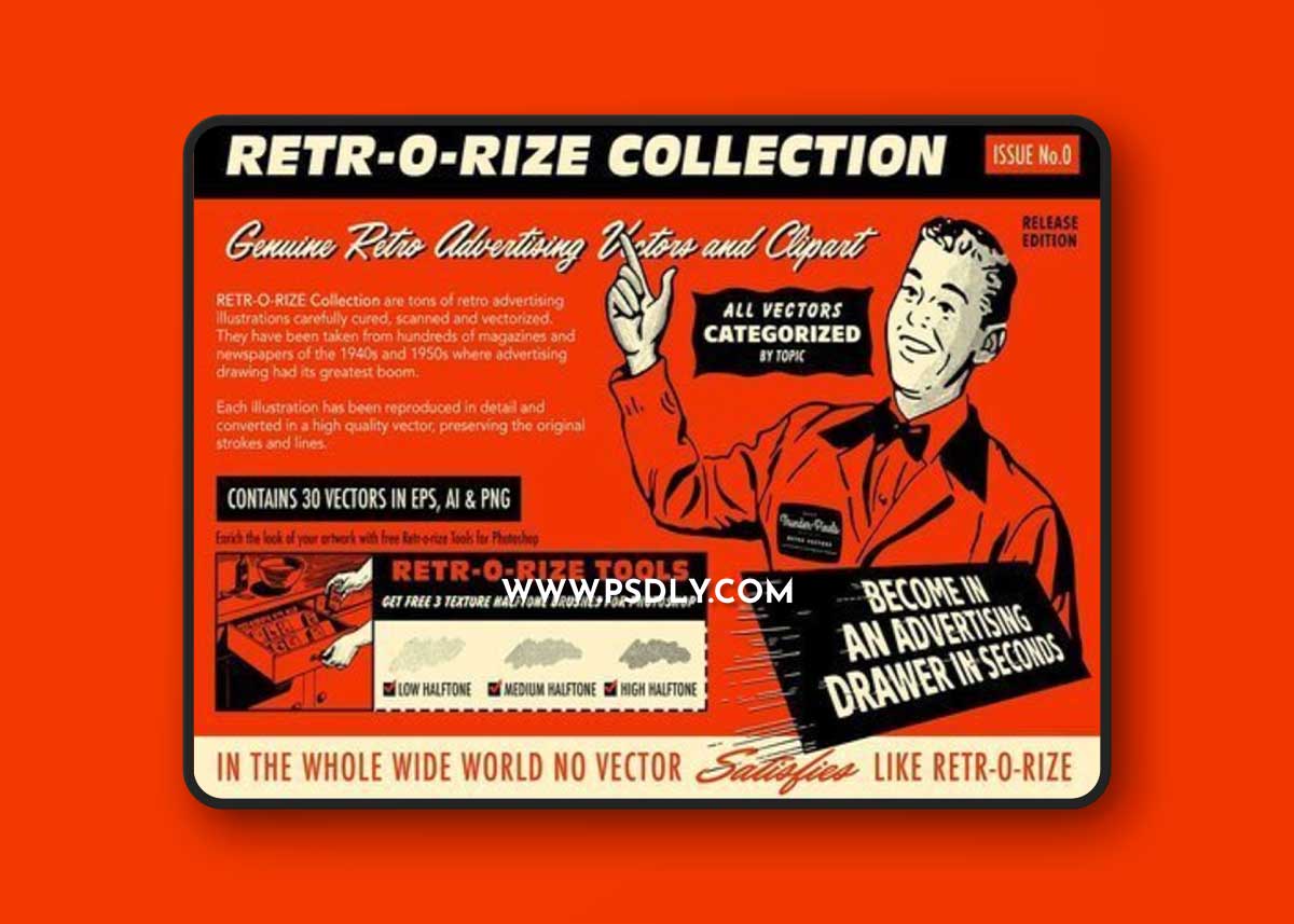 Retro Vectors Collection - Issue