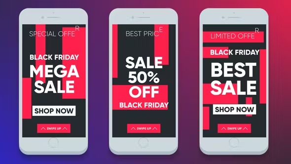 Videohive Black Friday Social Media Stories 8 in 1 40433753