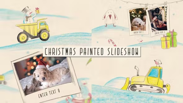 Videohive Christmas painted slideshow 40334802