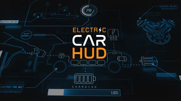 Videohive - Electric Car HUD - 39149452