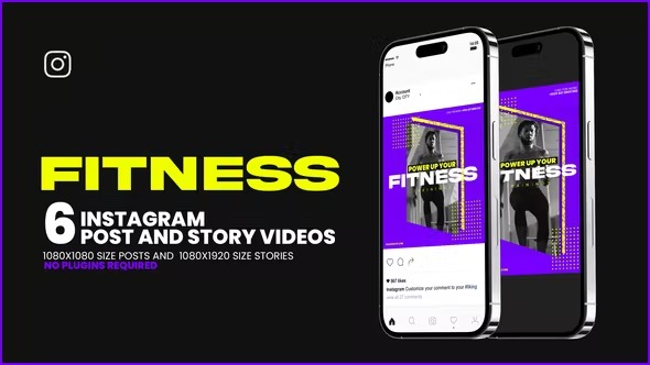 Videohive Fitness Promo Social Post And Story Animate 40106399
