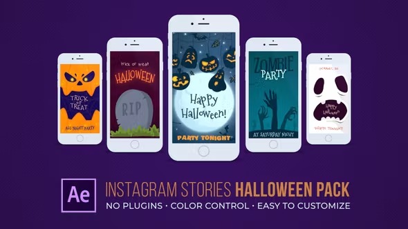 Videohive Instagram Stories Halloween Pack 40188221