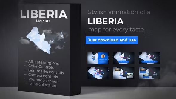 Videohive Liberia Map - Republic of Liberia Map Kit 39889103