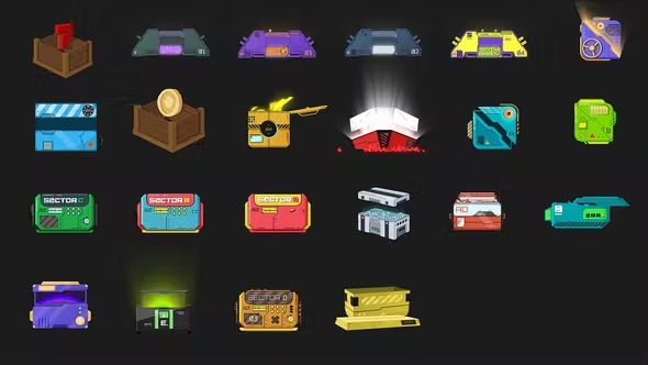 Videohive Loot Boxes Pack 1 40349320