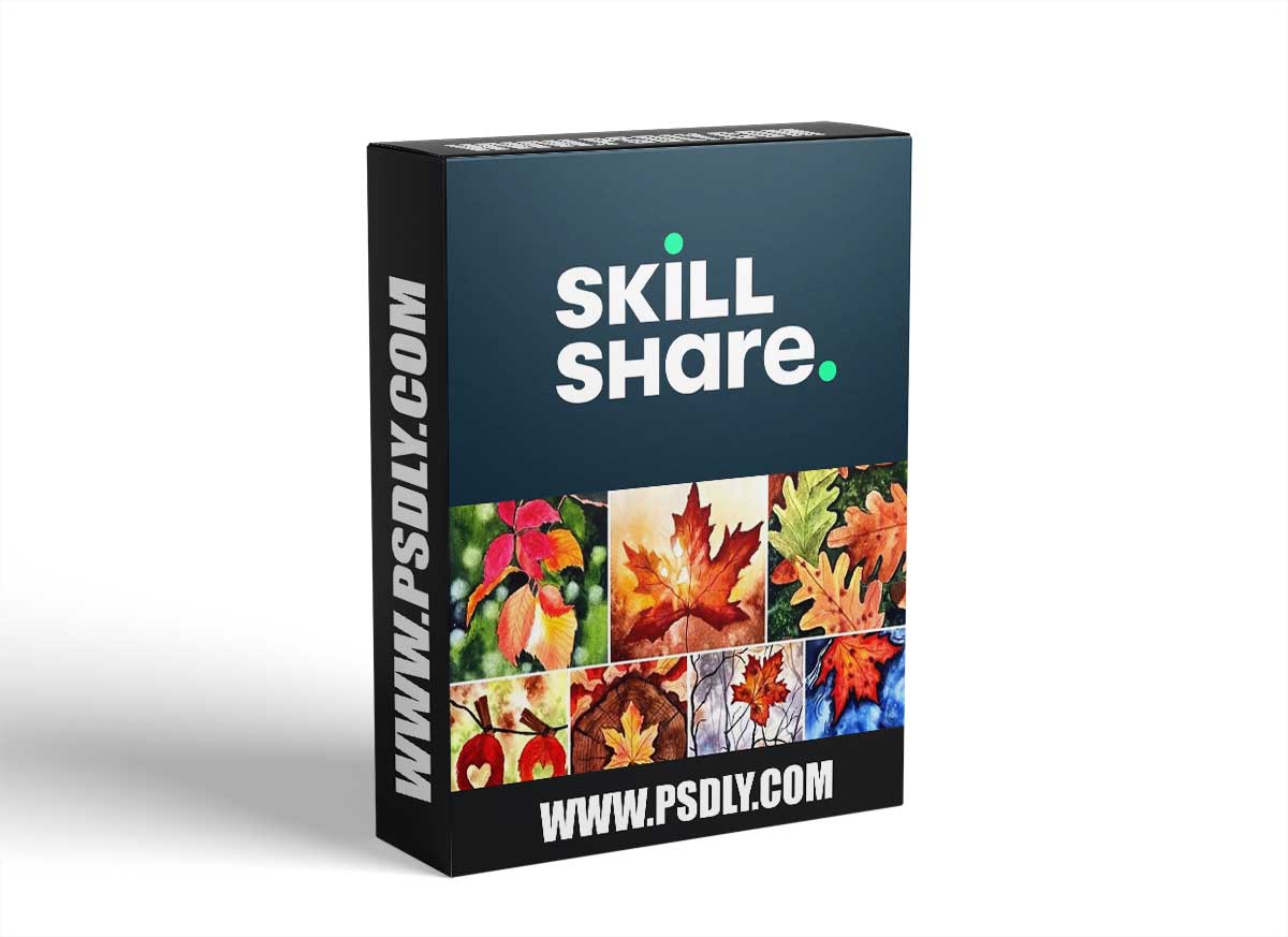 Watercolor Autumn Leaves Painting : Paint 7 beautiful projects