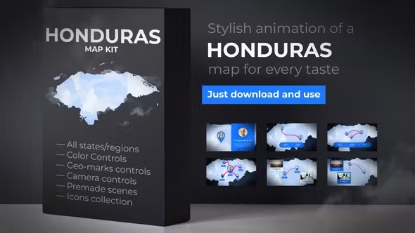 Videohive Honduras Map - Republic of Honduras Map Kit 39886416
